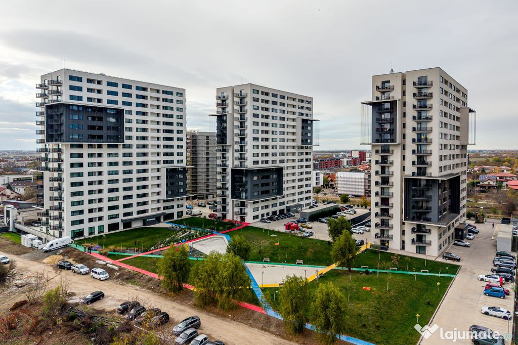 XCity Towers: 3 camere modern, etaj 2, living generos