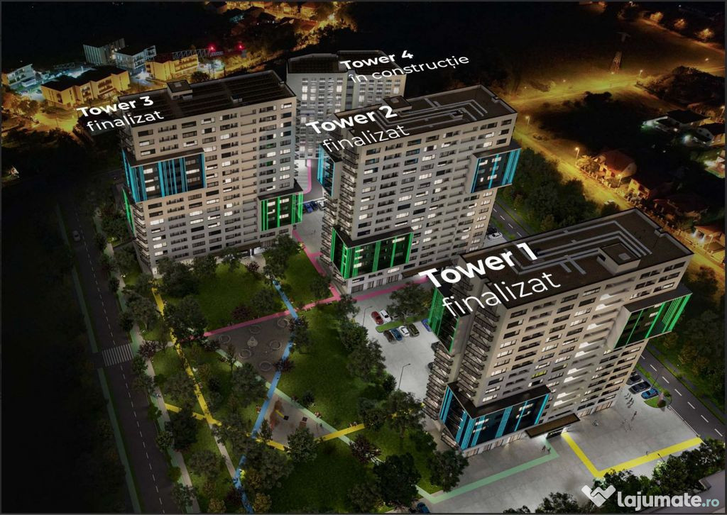 Apartament cu 2 camere in X-city Towers Direct de la dezv...