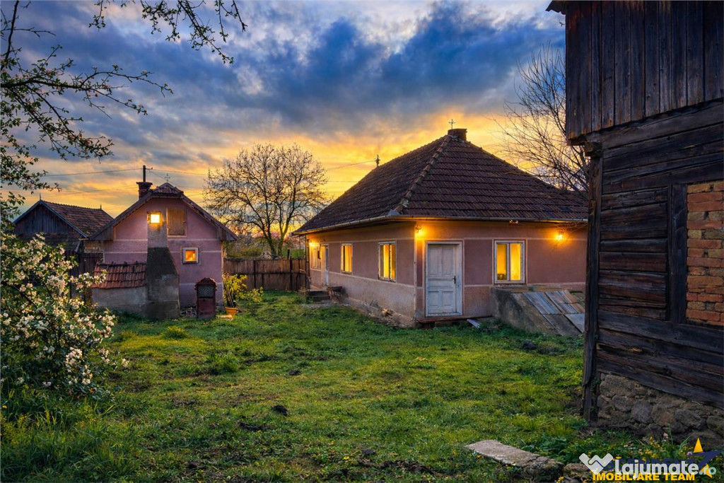 Casa rustica, cu teren roditor de peste 1.000mp, Sanzaieni,