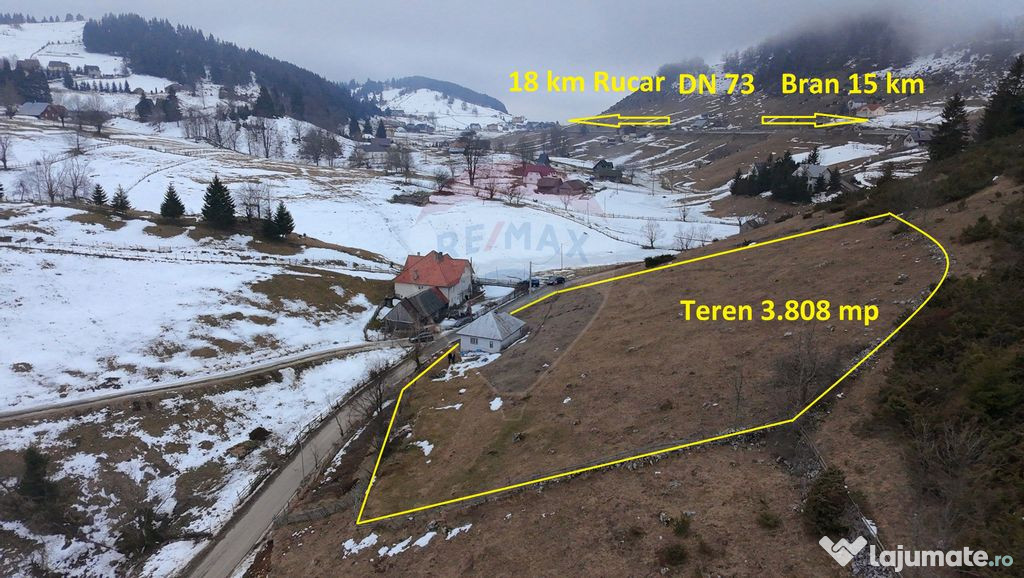 Teren 3808mp+Casă Fundata, Brașov - Cheile Grădiștei ...