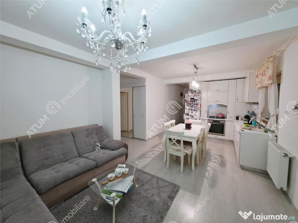 Apartament cu 3 ccamere si gradina de 74 mp in zona Selimbar