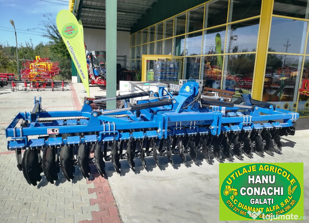 Disc cultivator hidraulic purtat 5 m
