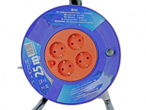 Prelungitor rola 25 metri cu 4 prize cablu 3×1.5 mm