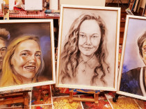 Portret sau caricatura dupa poze, grafica pastel sau in ulei