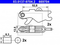 Set accesorii sabot de frana ATE Mercedes Vito W639 2.2 2003