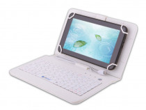 Husa Tableta 7 Inch Cu Tastatura Micro Usb Model X , Alb C4