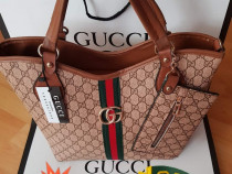 Geanta Gucci material textil,portofel simplu atasat