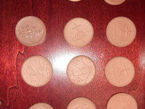 Colectie de monede si medalii din portelan de la meissener