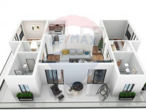 Apartament 3 camere cu terasa de vanzare Otopeni