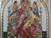 Icoană litografiată Maica Domnului Relief 3 D