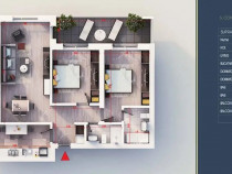 Titan-Pallady Apartament 3 camere Incalzire Prin Pardoseala