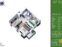 Apartament 2 camere 56.16 mp/ oferta promotionala/ Comisi...