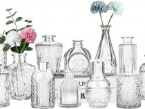 Set 12 vaze de mici dimensiuni, modele si dimenisuni diferite