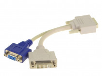 Pachet 10x OEM Splitter Cablu monitor DVI-I to DVI-I VGA Split Cable