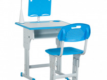 Set banca cu scaun HOMCOM pentru copii 6-12 ani, albastru | Aosom RO