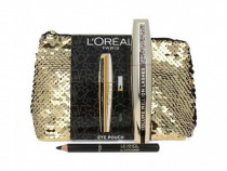 Set cadou mascara si creion ochi, Loreal, Eye Pouch