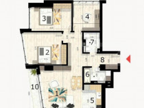 Apartament 3 camere, 98 mp, balcon, cartier Craiovei