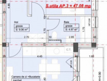 Apartament cu 2 camere, 47mp, zona Giroc