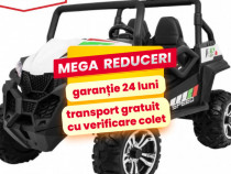 Masinuta Electrica Copii 2-8 Ani Speed S2588 180W 4x4,2 locuri Alb