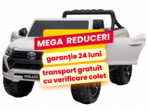 Masinuta Electrica Copii 2-7 Ani Toyota Hilux 140W 4x4 Roti Moi Alb