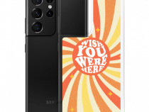 Husa telefon Wish You Were Here Clear Samsung Galaxy S21 Ultra