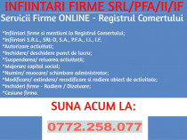 Proceduri FIRME ONLINE - inregsitrare dosar la Registrul Comertului