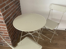 Set mobilier gradina Ikea, 3 piese, crem