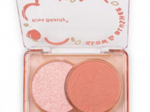 Paleta Iluminator si Fard Obraz, Kiss Beauty Glow Blush, 02, 8 g