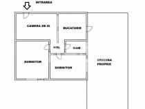 Apartament de vanzare cu 3 camere cu gradina de 85 mp si 2 p