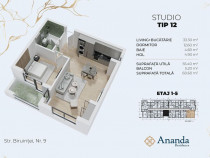 Studio foarte spatios, ideal locuința, direct dezvoltator