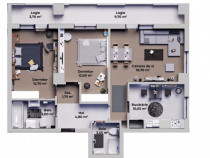 Apartament de vanzare, cu 3 camere, 69 mp, zona Ansamblul Ve
