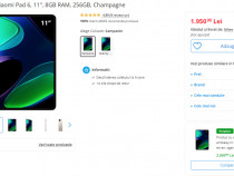 Tableta Xiaomi Pad 6, 11", 8GB RAM, 256GB, Champagne + Husa Magnetica