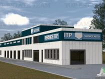 Hala industriala, pretabila, fabrica, productie, service aut