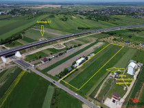 Teren 14.300 mp, D=50 ml, langa nod autrostrada A7