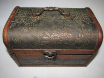 Cufăr de epocă din lemn de trandafir pentru depozitare bijuterii