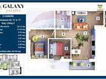 COMISION 0% Apartament 3 camere/ Tractorul / Galaxy Estates