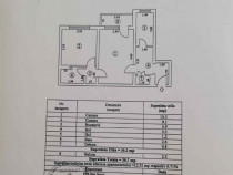 Apartament 2 camere confort 2, zona Viziru 1, etaj 3.