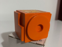 Lumanare decorativa in suport ceramic portocaliu