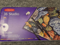 Set Creioane Profesionale Derwent Studio, 36 Culori, textura moale