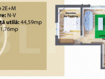 Apartament 2 camere, 44,59 mp, nou, Zona Ipotesti