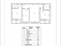 Apartament nou, 4 camere, 78,5 mp, Zona Ipotesti