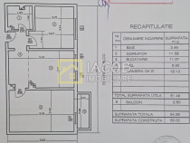 Apartament decomandat, 2 camere, etaj 3, str. Milcov , Bacau