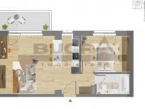 Apartament 2 camere, 54mp, balcon, garaj, zona C. Coposu