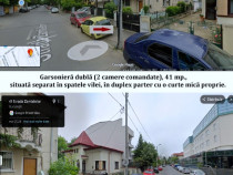 Floreasca-Lacul Tei garsonieră dublă-studio 41 mp parter la curte