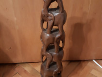 Sculptură în lemn întreg (Elefanți)