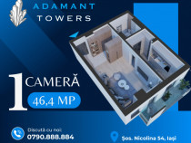 Adamant Towers | 1 camera | decomandat | 46.4 mp | Nicolina - Iaşi