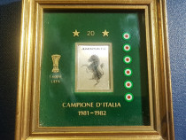 D126-JUVENTUS FC-Campionul Italiei 1981-1982 placheta argint