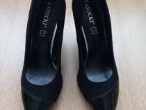 Pantofi stiletto dama, piele, marimea 38, marca Lasocki CCC