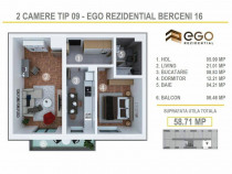 PROMO 2 Camere Tip 09 - EGO Berceni 16