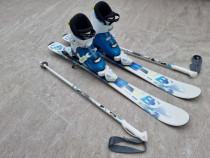 Ski-uri cu legaturi, clapari ajustabili, bete, set complet Wedze copii